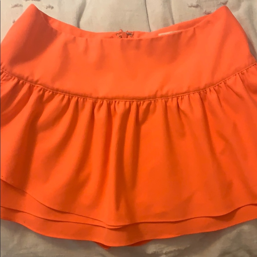 Coral mini skirt